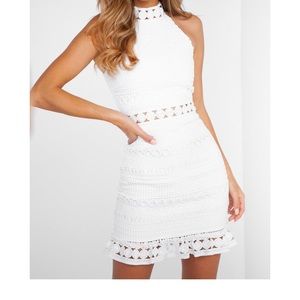 white mini dress